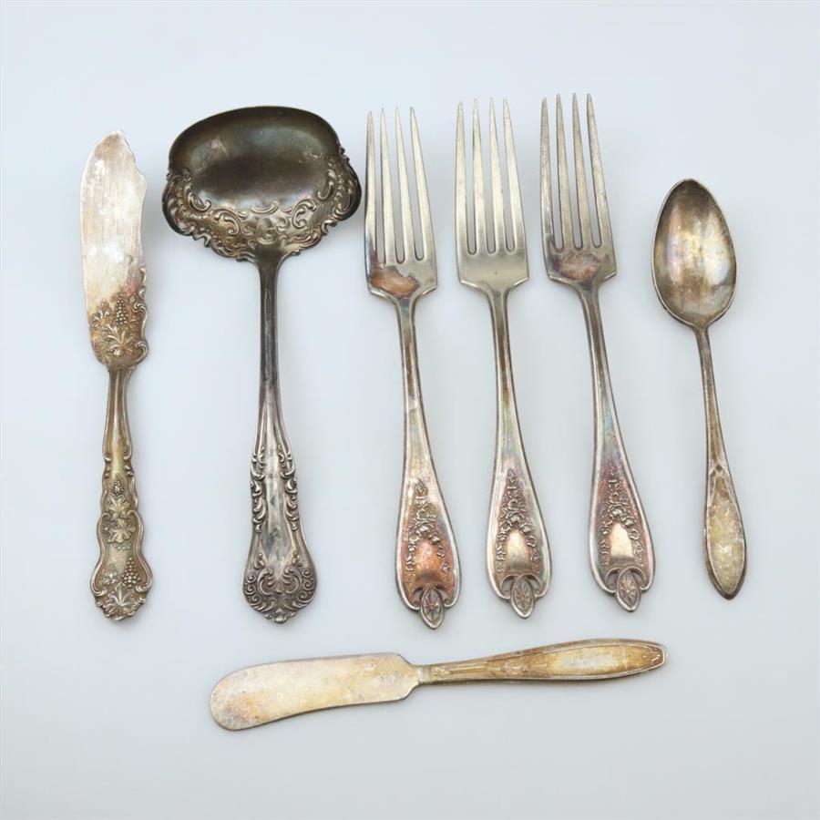 Vintage Silver Plated Silverware, 7 Pieces Property Room