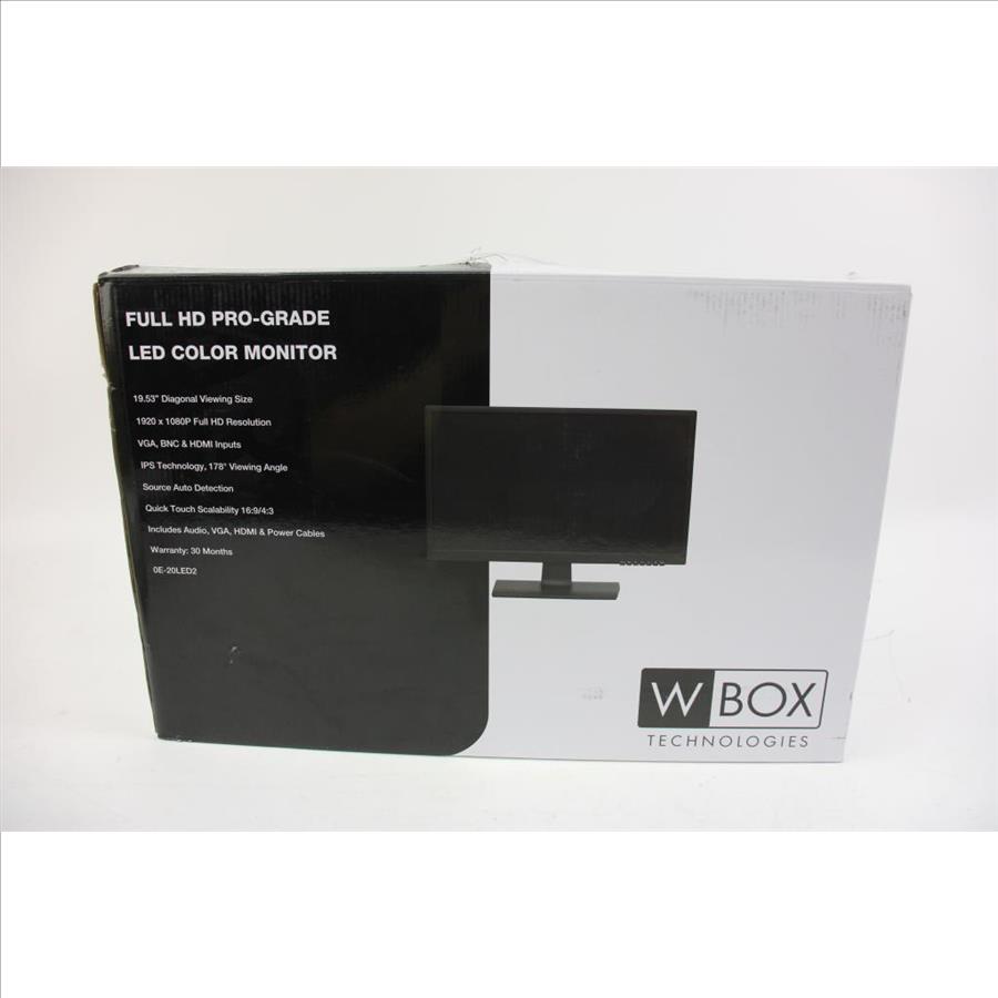 WBox Technologies Full HD 20" Pro Grade LED Color Monitor Property Room