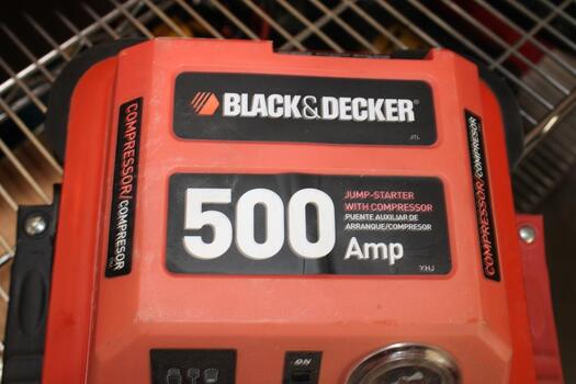 Black And Decker Jump Starter 500 Instand Amps 1000 Peak JUS500IB