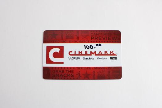 Cinemark Gift Card 100 00 Property Room