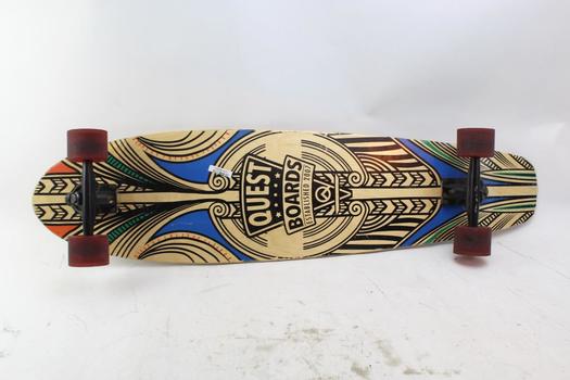 Longboard Quest Boards 41 Pouces Modèle The Reaper – Occasion, état Fonctionnel, Idéal Pour Débuter