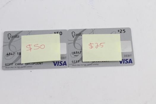 $75 gift card visa