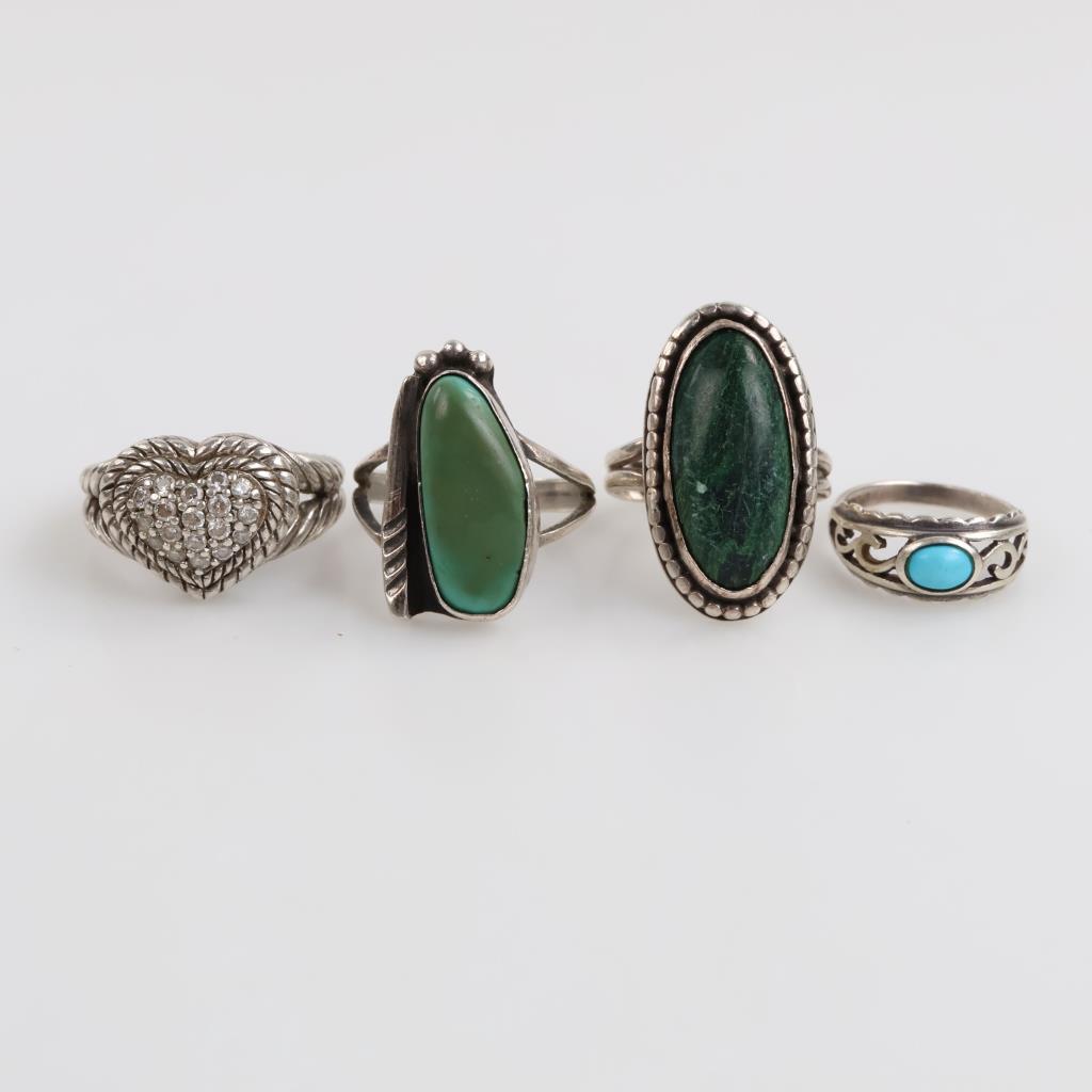 4 Sterling Silver Rings