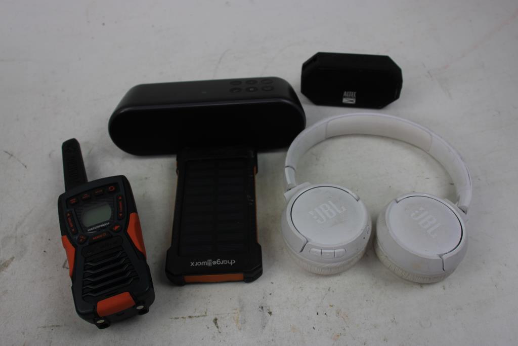 Bulk Lot Speakers, Adapters,  Headphones And More