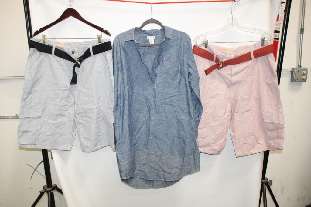 Levi's Cargo Shorts And ButtonDown Shirt Property Room