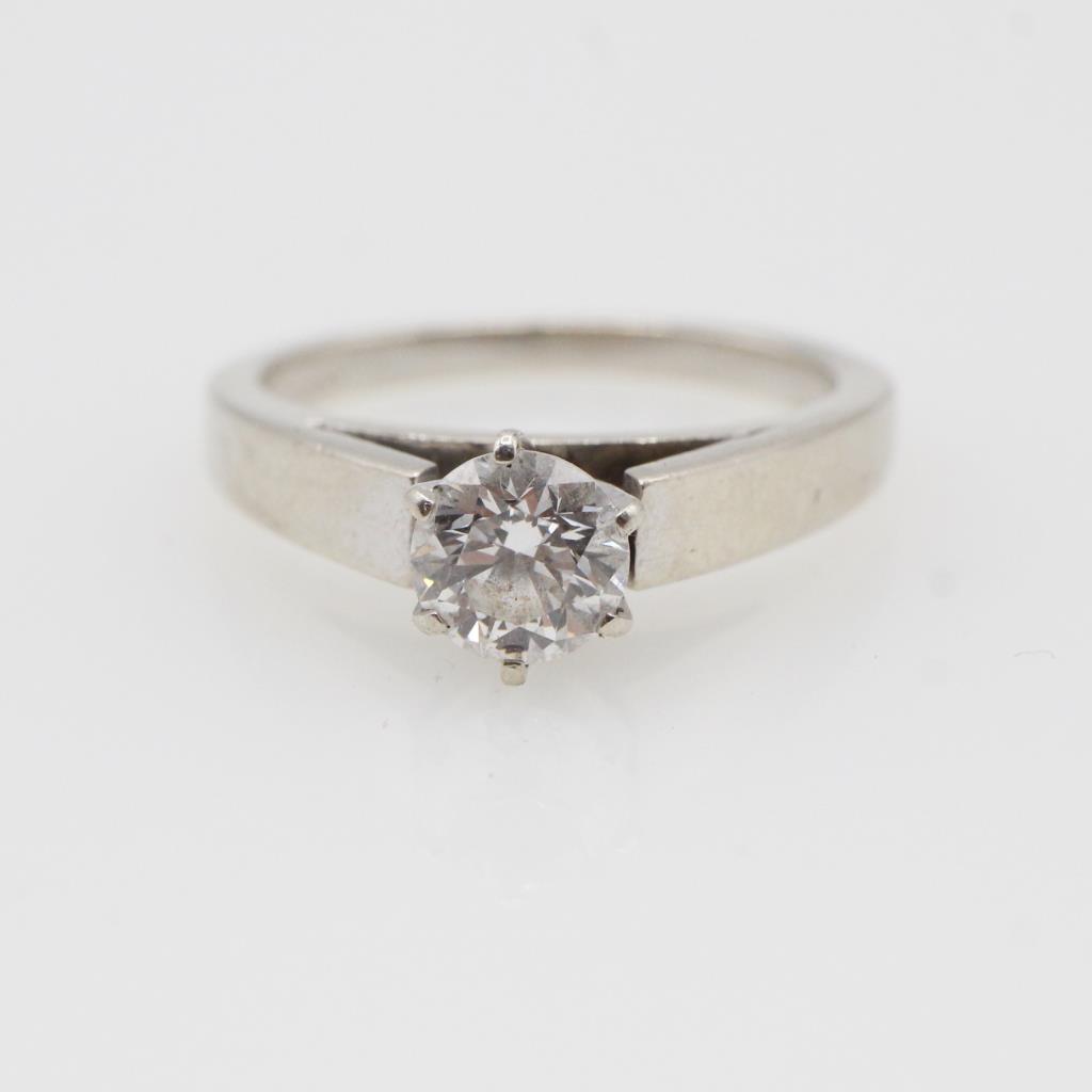 0.71ct TW Diamond 10kt White Gold Engagement Ring-Evaluated By Our Certified Gemologist-AGS/GIA