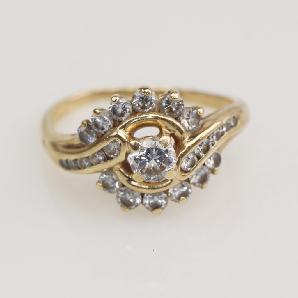 0.71ct TW Diamond 14kt Gold Engagement Ring-Evaluated By Our Certified ...