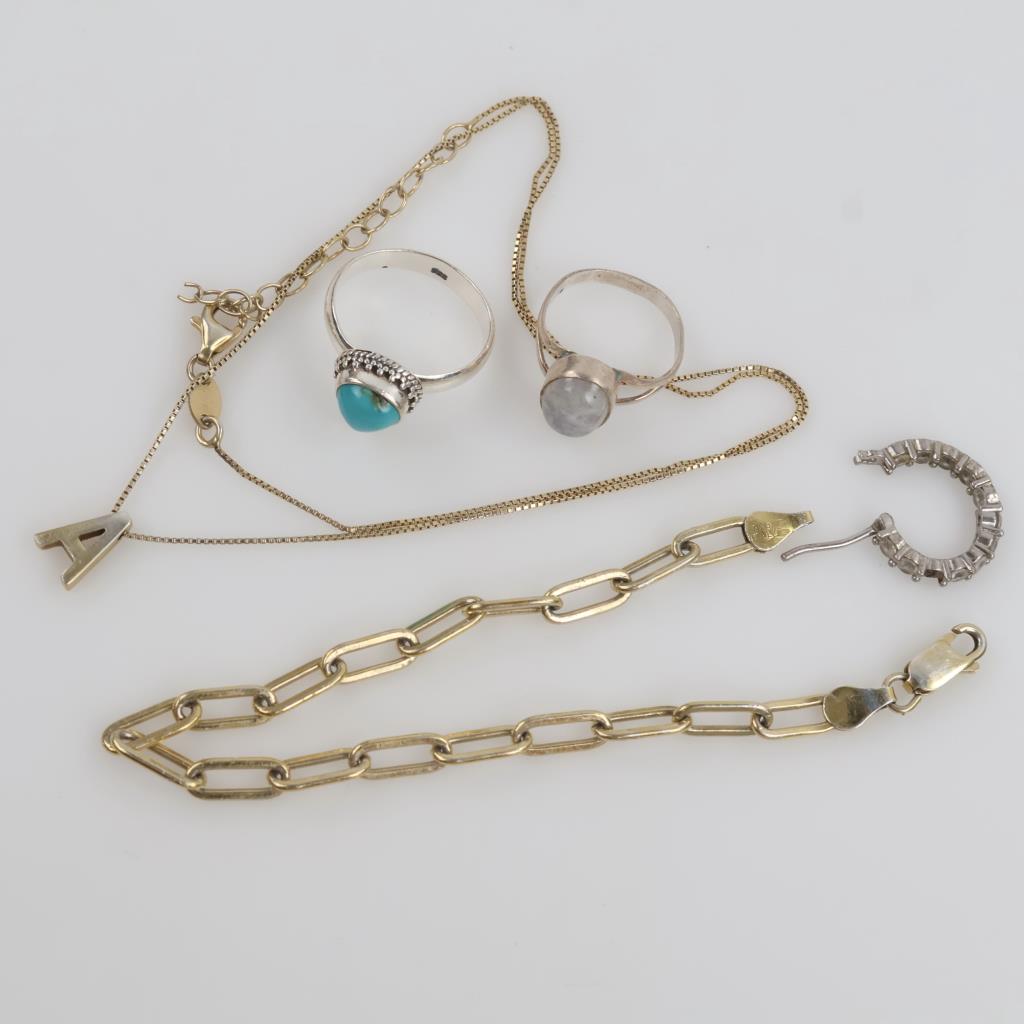 0.800 - 0.900 Silver Jewelry, 6 Pieces
