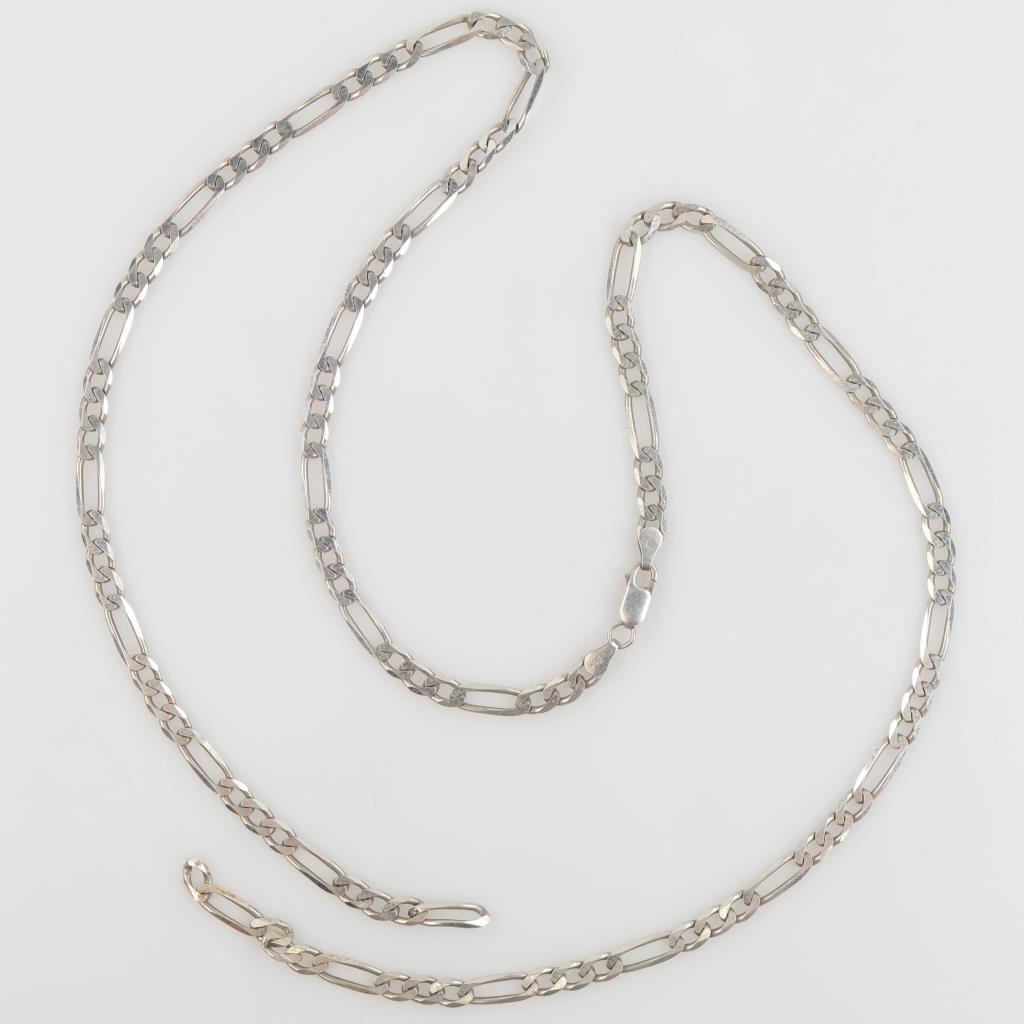 0.800 Silver Figaro Link Necklace