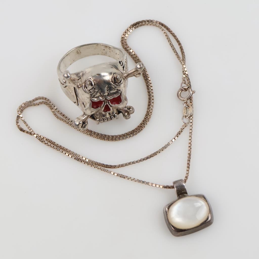 0.800 Silver Jewelry, 3 Pieces