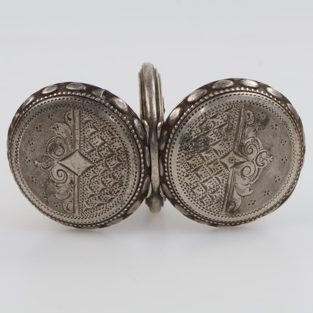 0.800 Silver Remontoir Cylindre Pocket Watch