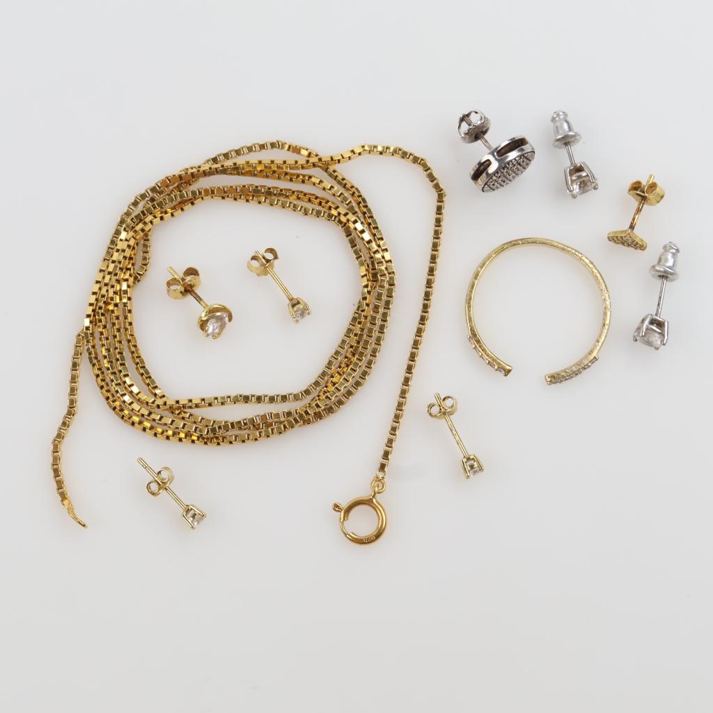 0.800-0.900 Silver Jewelry, 10 Pieces