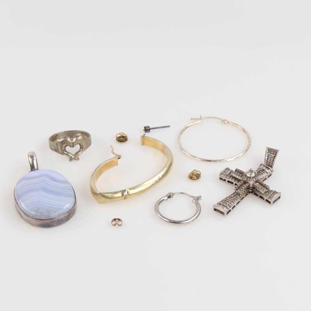 0.800-0.900 Silver Jewelry, 10 Pieces