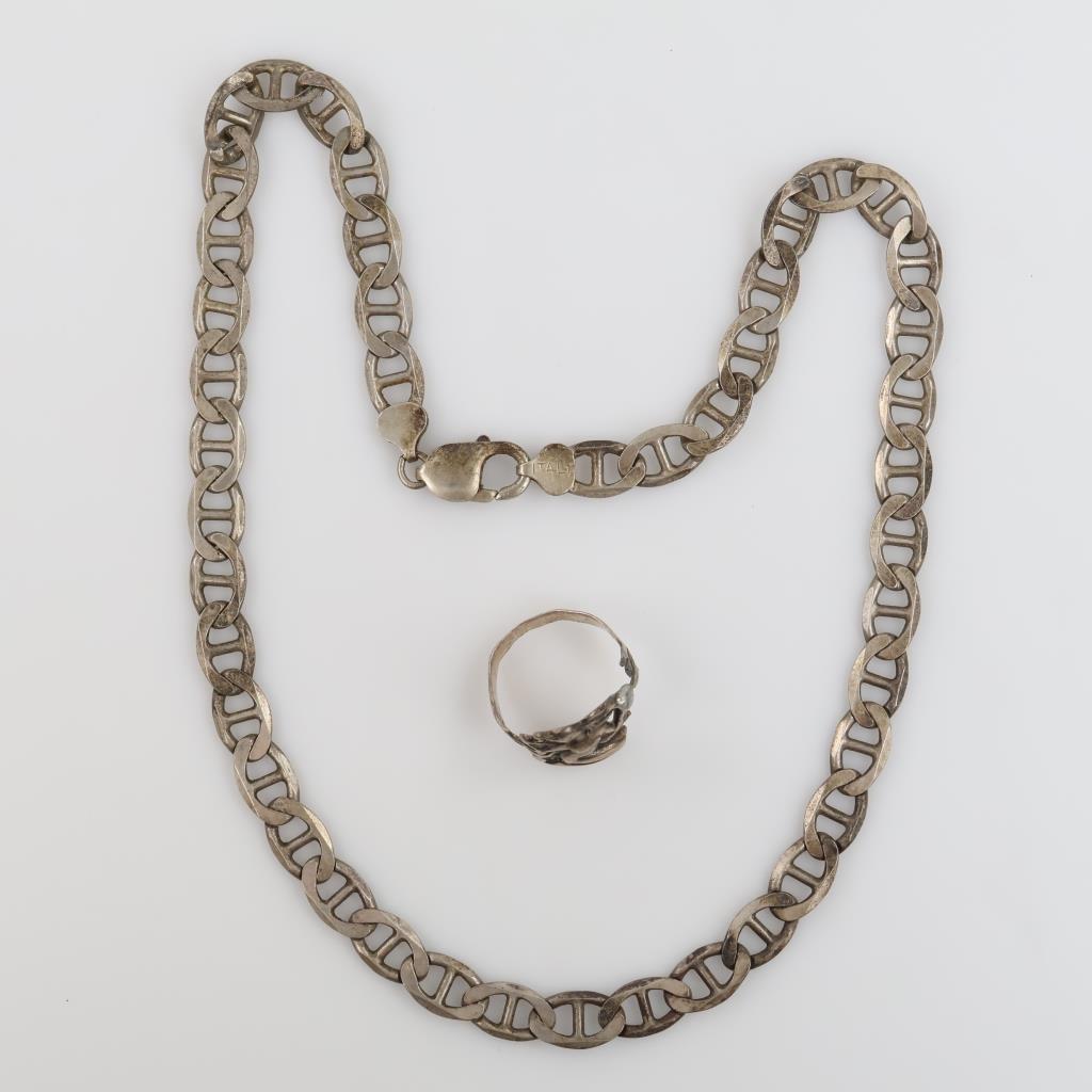 0.800-0.900 Silver Jewelry, 2 Pieces