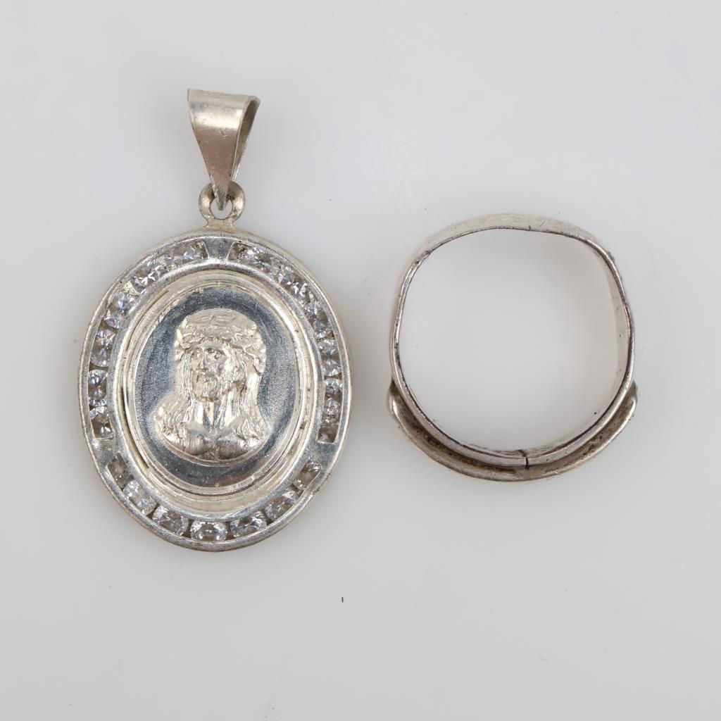 0.800-0.900 Silver Jewelry, 2 Pieces