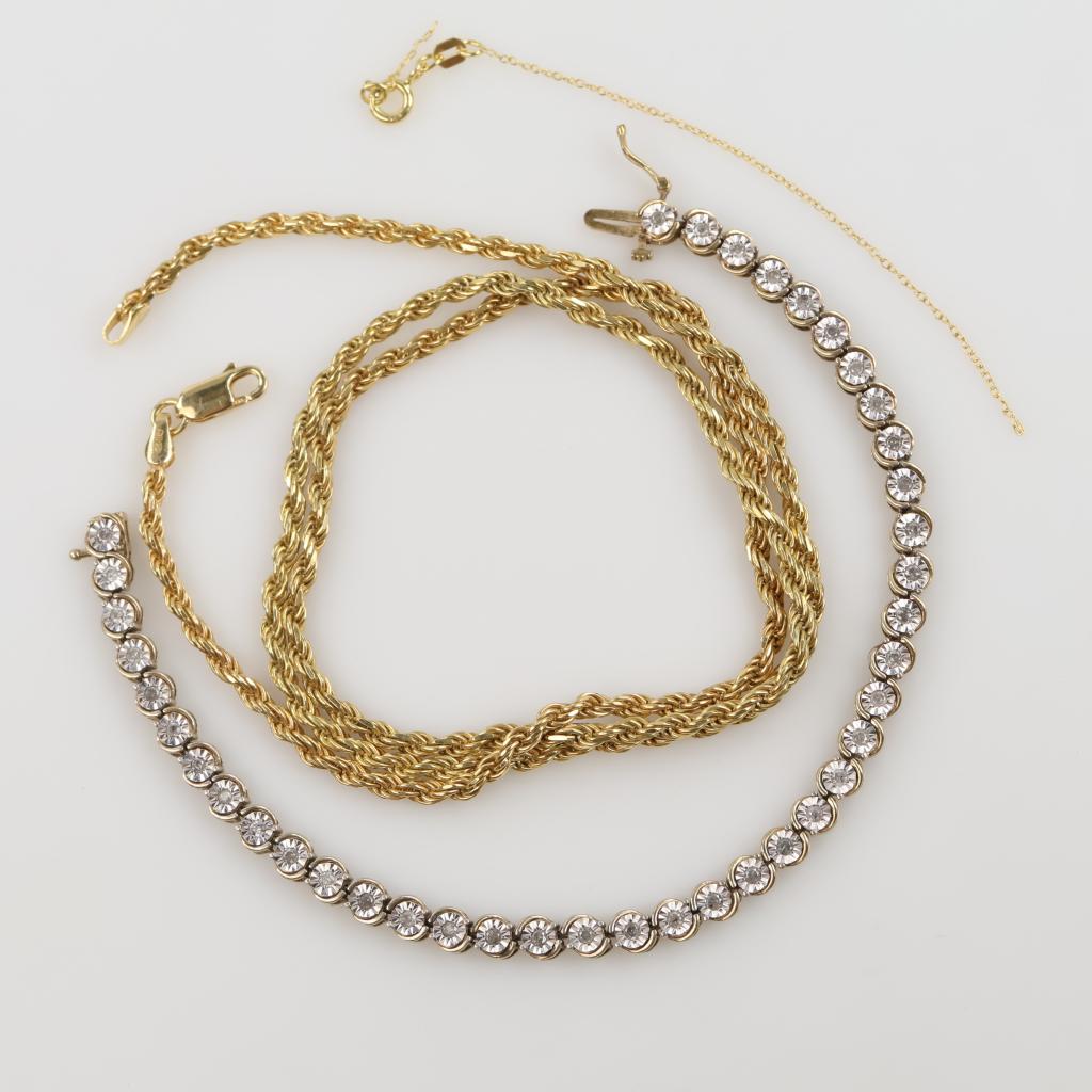 0.800-0.900 Silver Jewelry, 3 Pieces