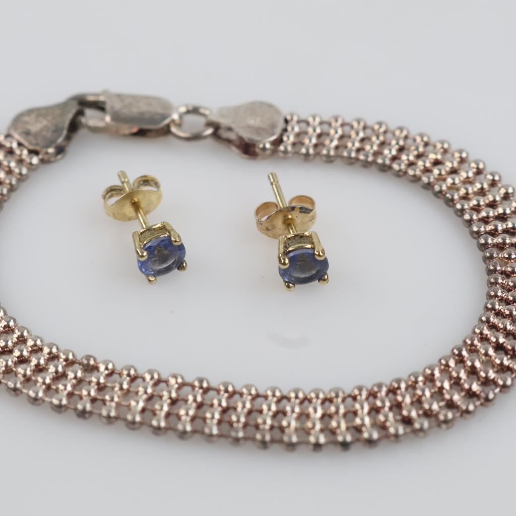 0.800-0.900 Silver Jewelry, 3 Pieces