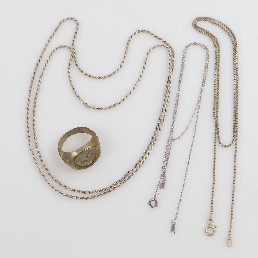 0.800-0.900 Silver Jewelry, 4 Pieces