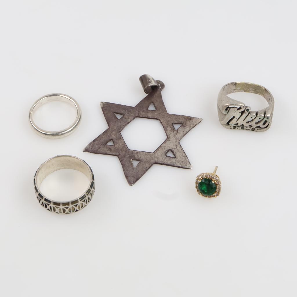 0.800-0.900 Silver Jewelry, 5 Pieces