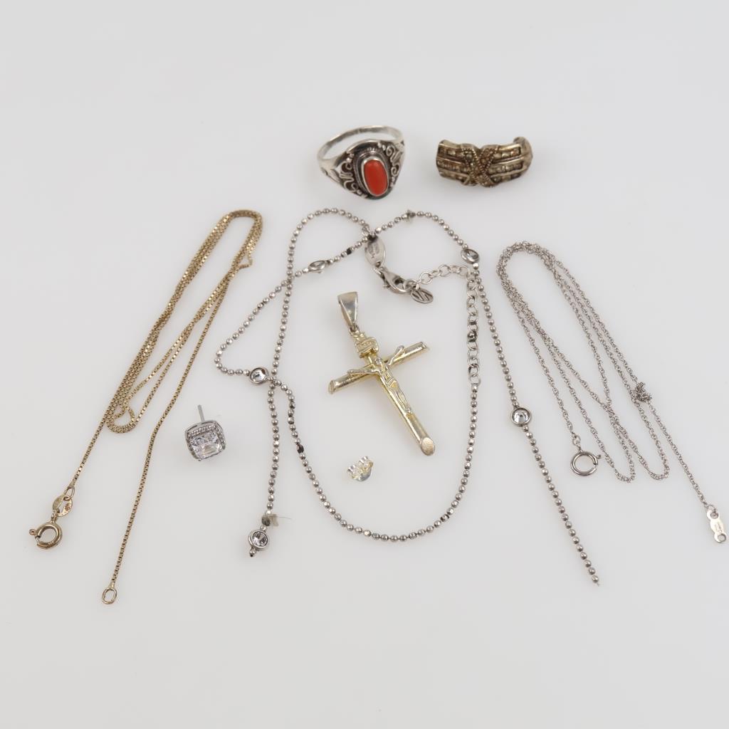 0.800-0.900 Silver Jewelry, 7 Pieces