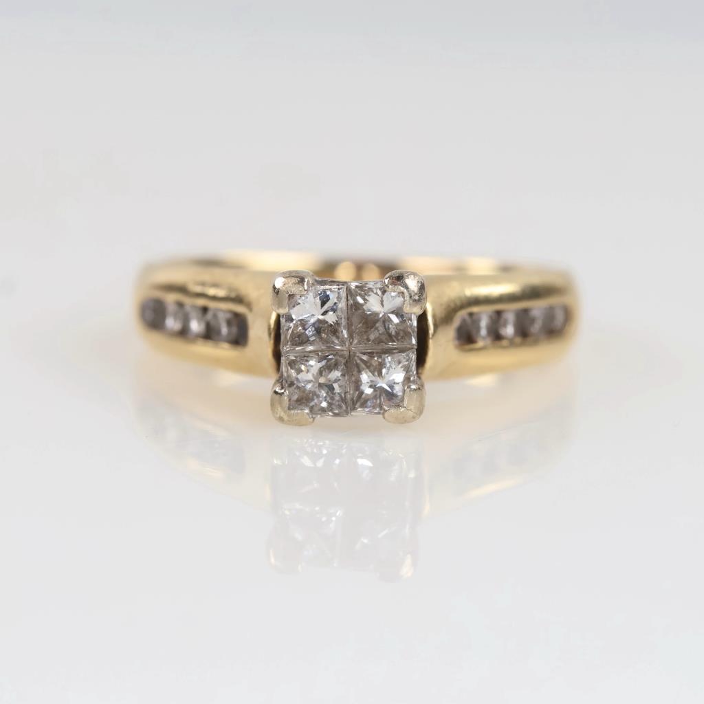 0.90ct TW Diamond 14kt Gold Engagement Ring-Evaluated By Our Certified Gemologist-AGS/GIA
