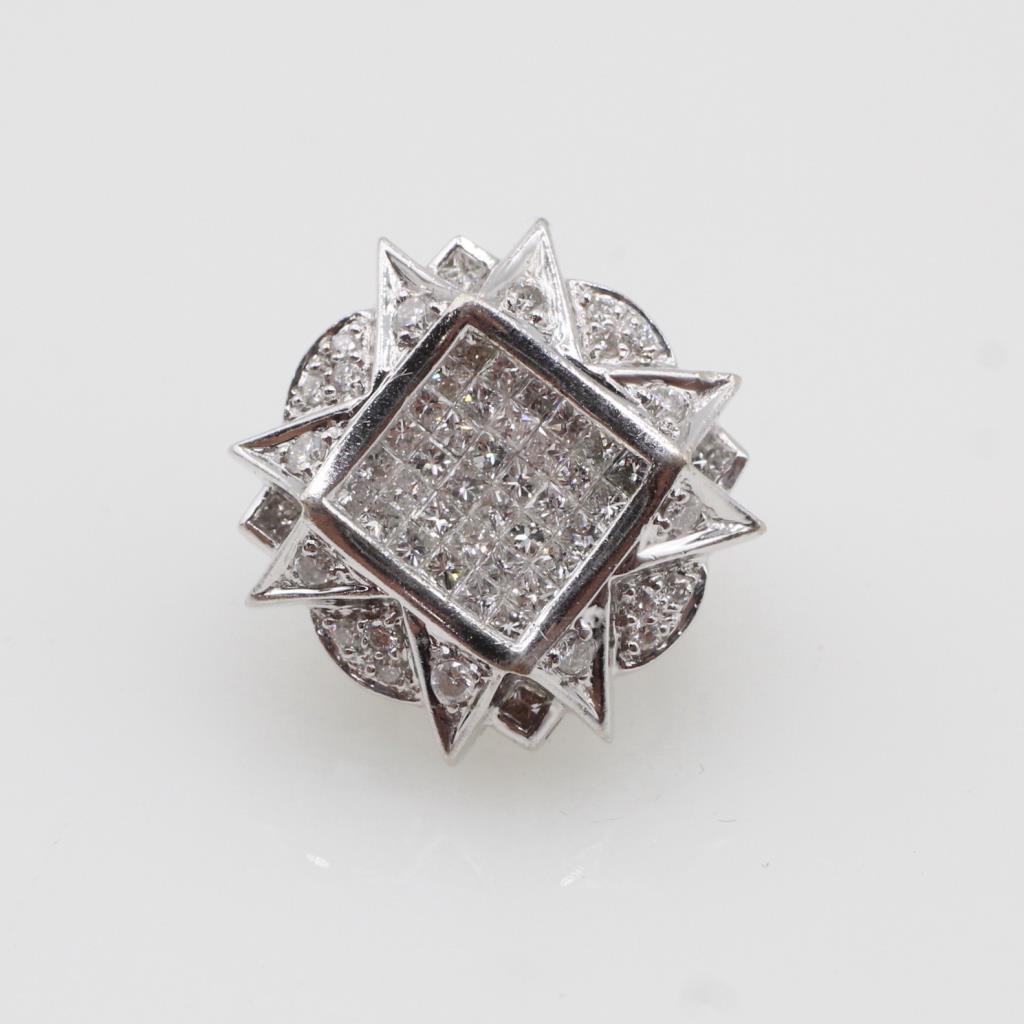 0.94ct TW Diamond 14kt White Gold Earring