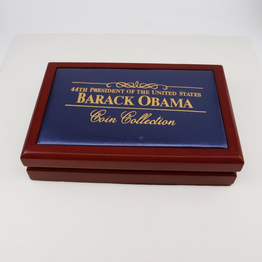 10 Barack Obama Colorized Gold Coated Statehood Quarter Collection Set ...