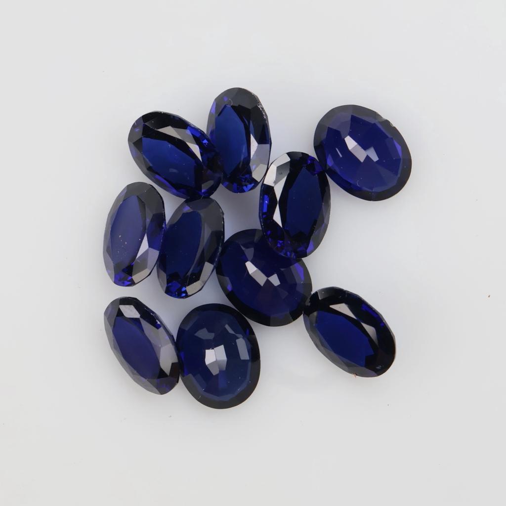 10 Blue Faceted Loose Jewelry Craft Stones