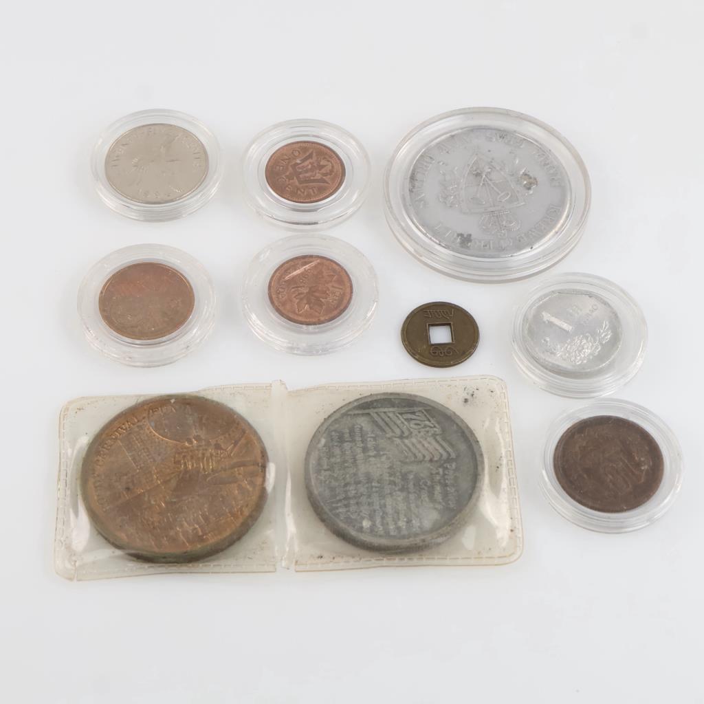 10 Foreign Coins And Tokens - PropertyRoom.com
