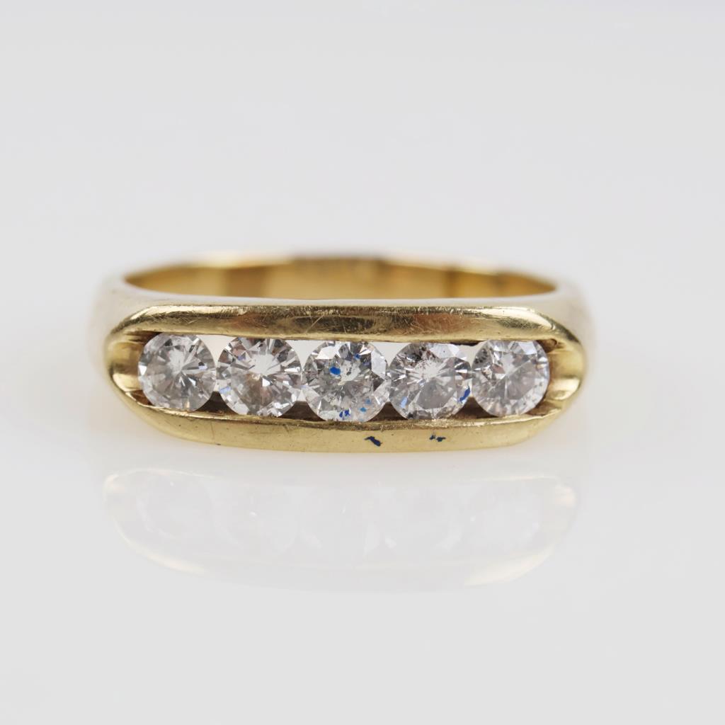 1.00cts TW Diamond 14kt Gold Ring -Evaluated By Our Certified Gemologist-AGS/GIA