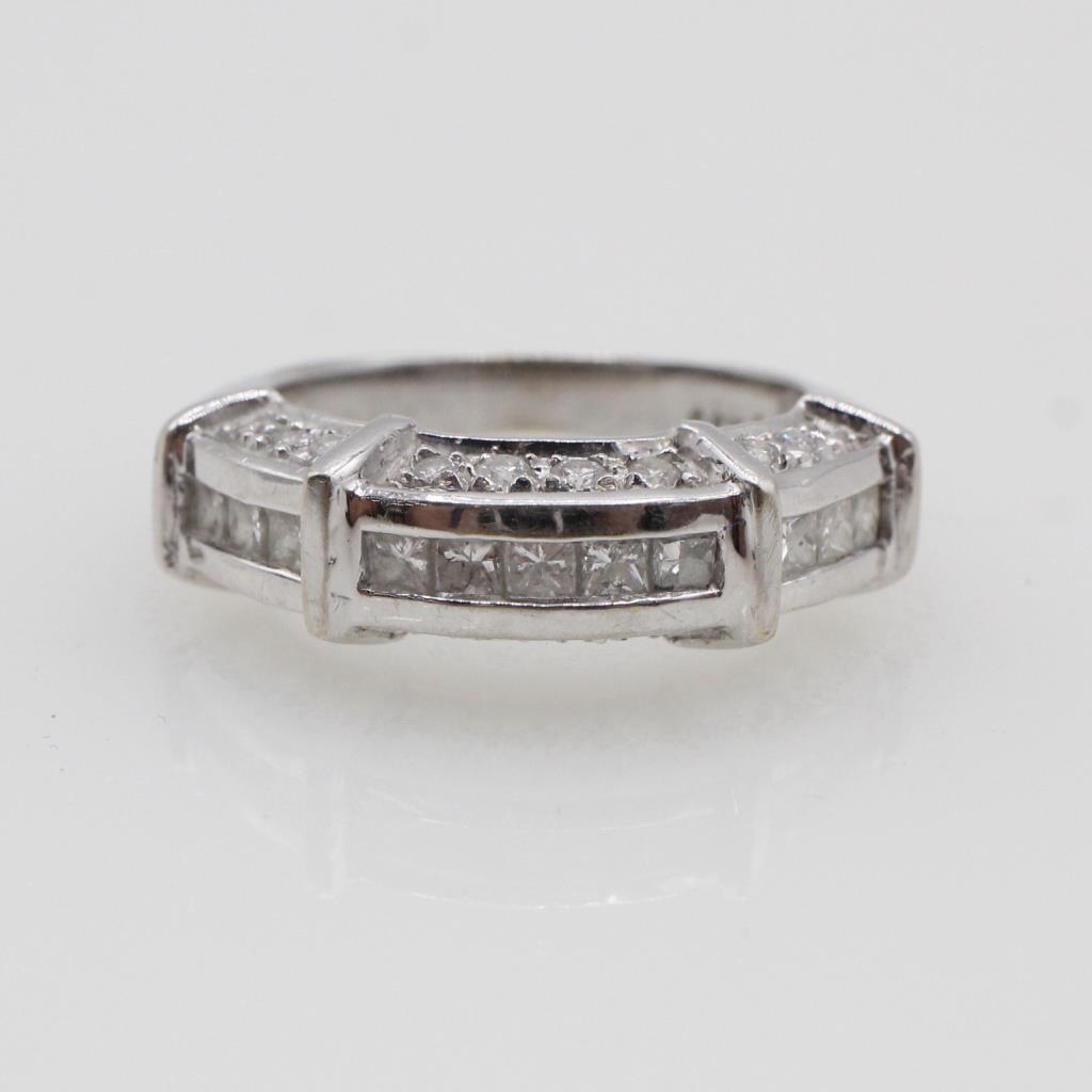 1.00cts TW Diamond 14kt White Gold Wedding Band