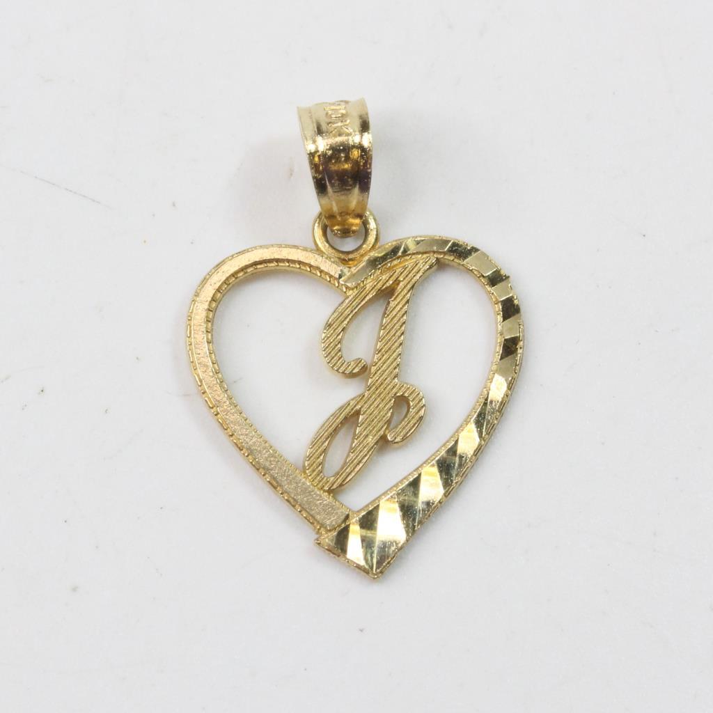 10k Gold J Pendant Discount, 56% OFF 