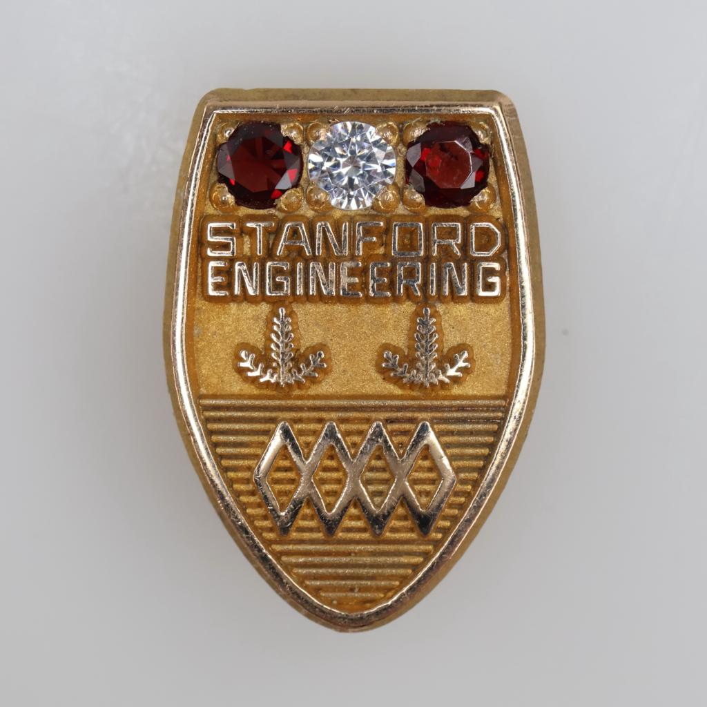 10kt GF Clear & Red Stone Lapel Pin