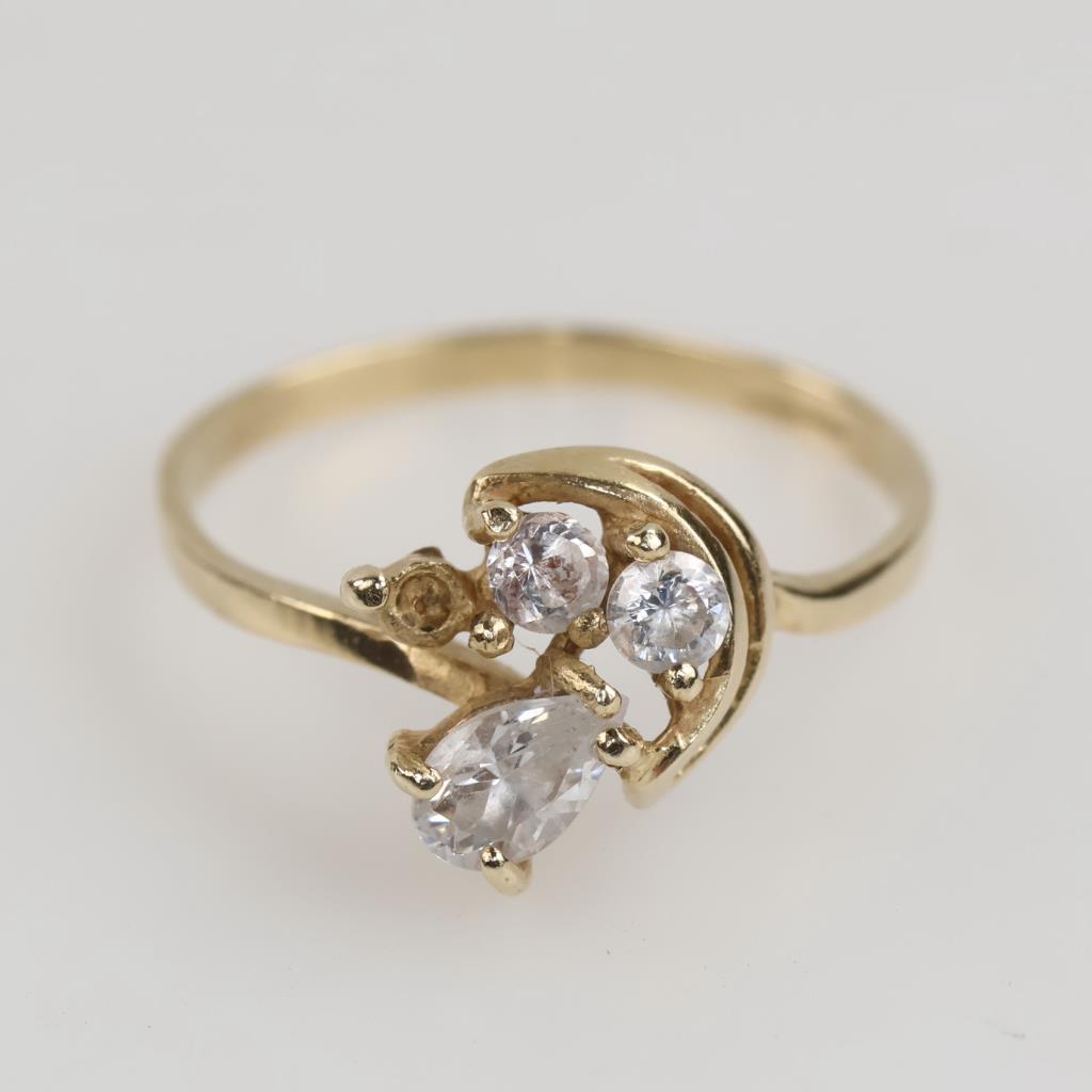 10kt GF Clear Stone Ring