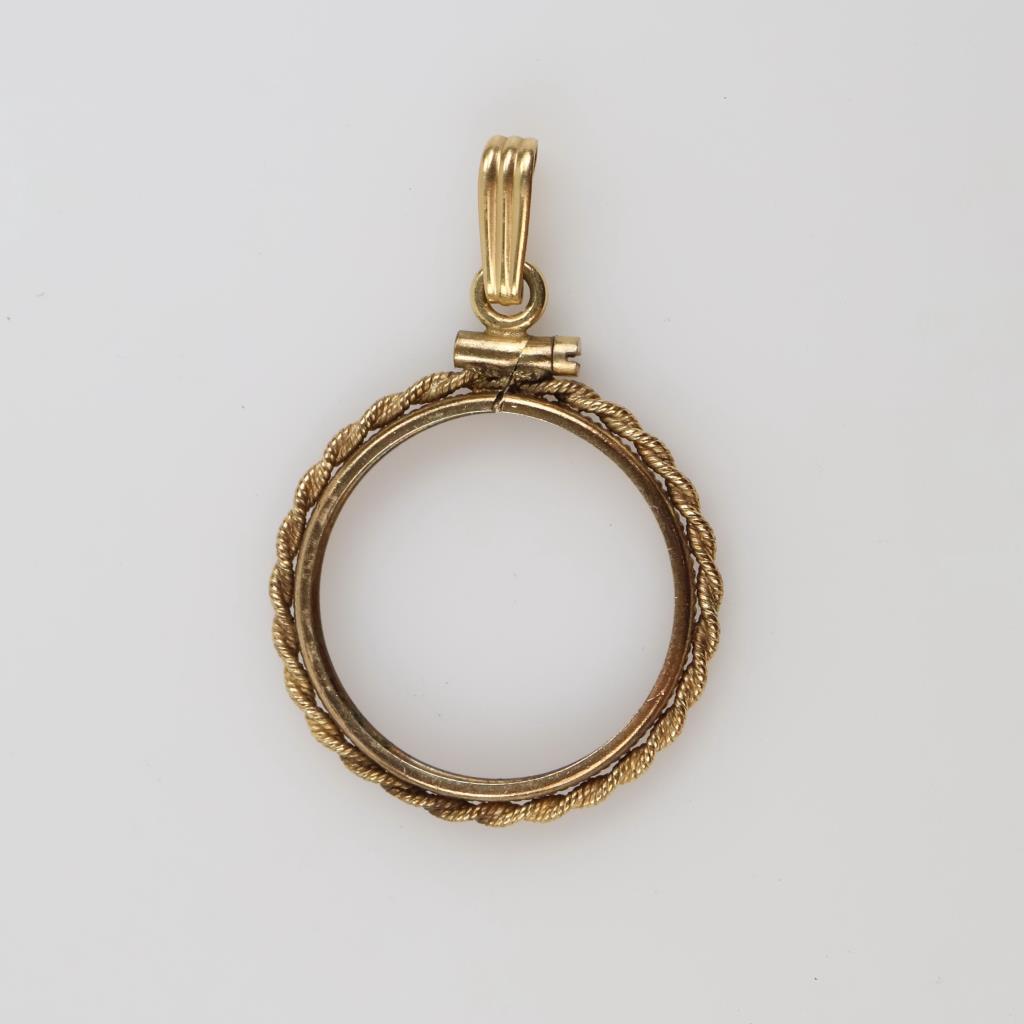10kt GF Coin Holder Pendant