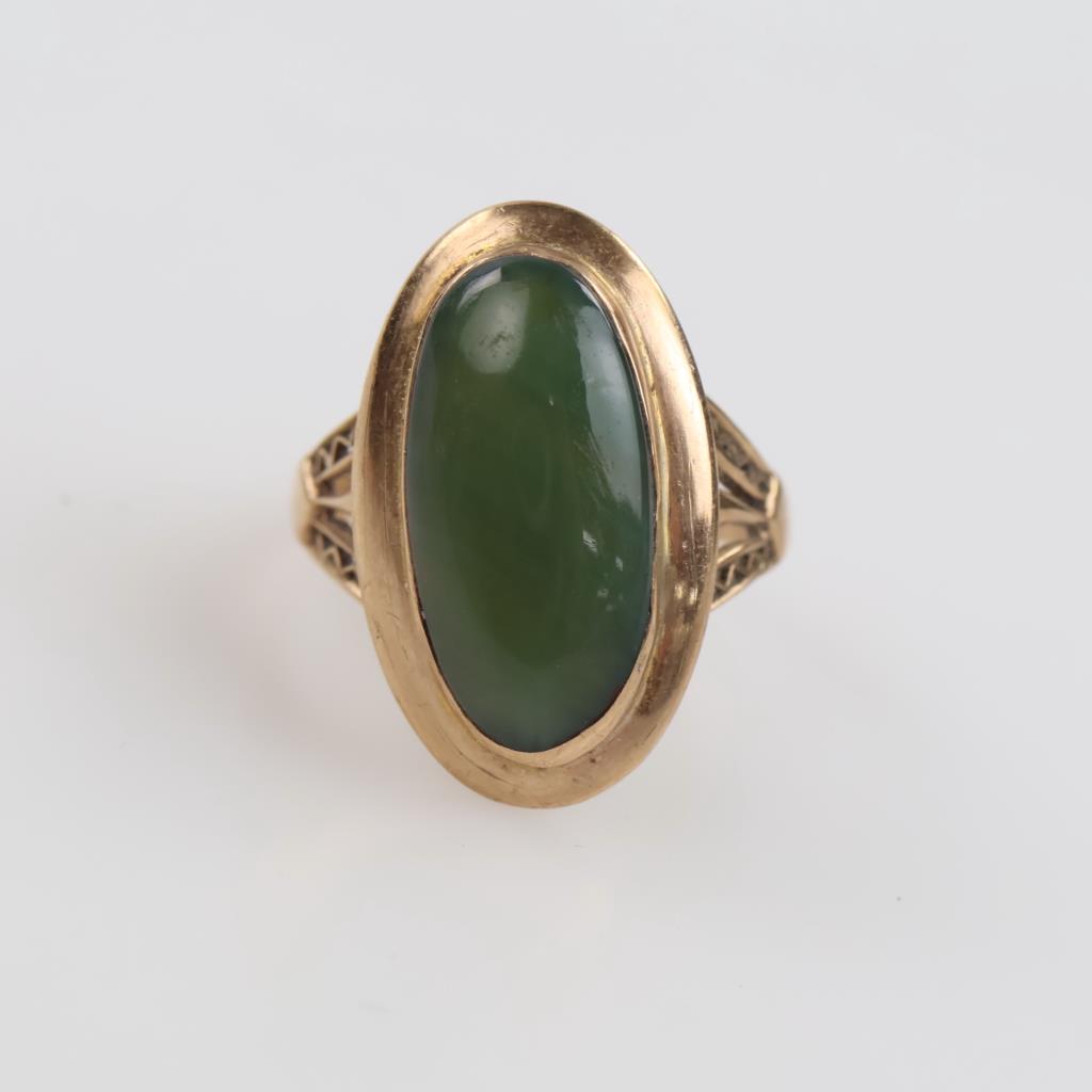 10kt GF Green Stone Ring