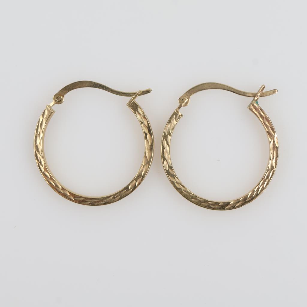 10kt GF Hollow Hoops