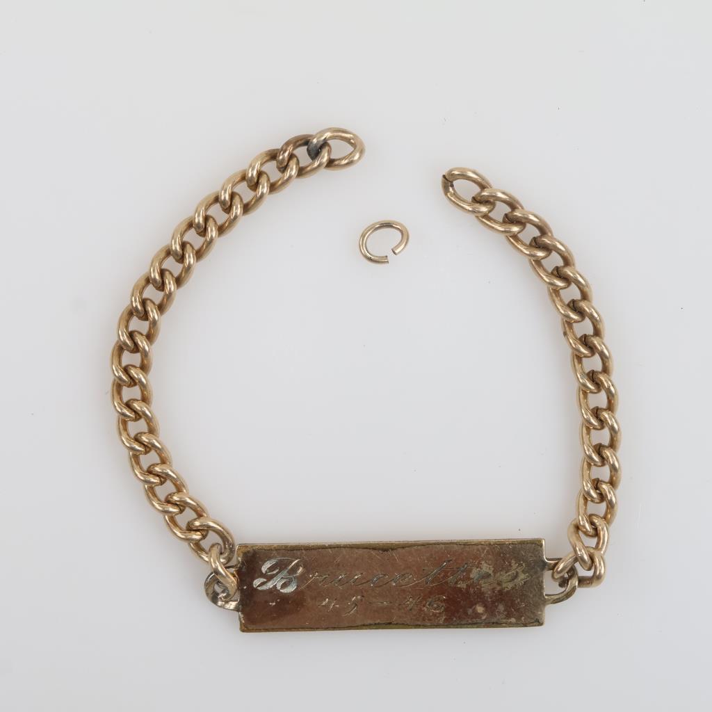 10kt GF Over Sterling Silver Name Plate Bracelet