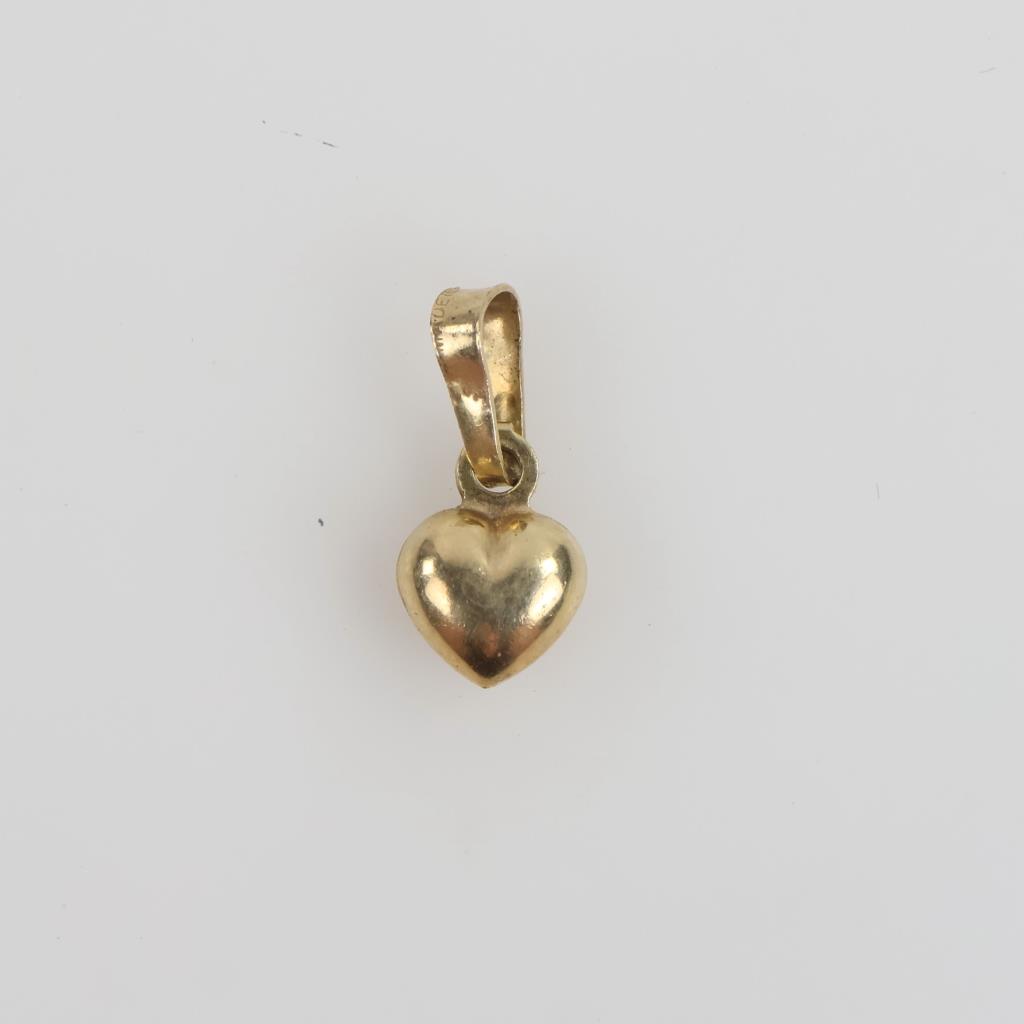 10kt GF Puffy Heart Pendant