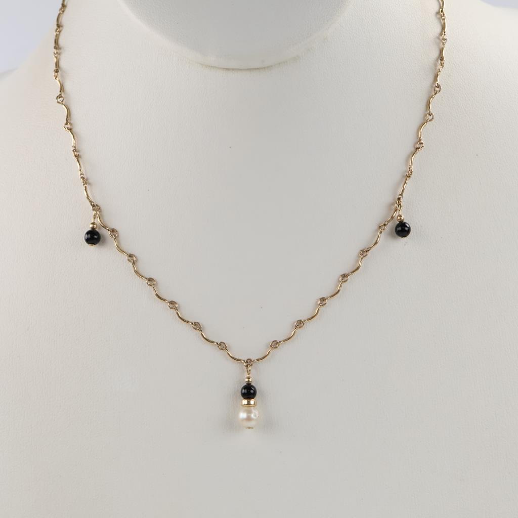 10kt Gold Beaded Necklace