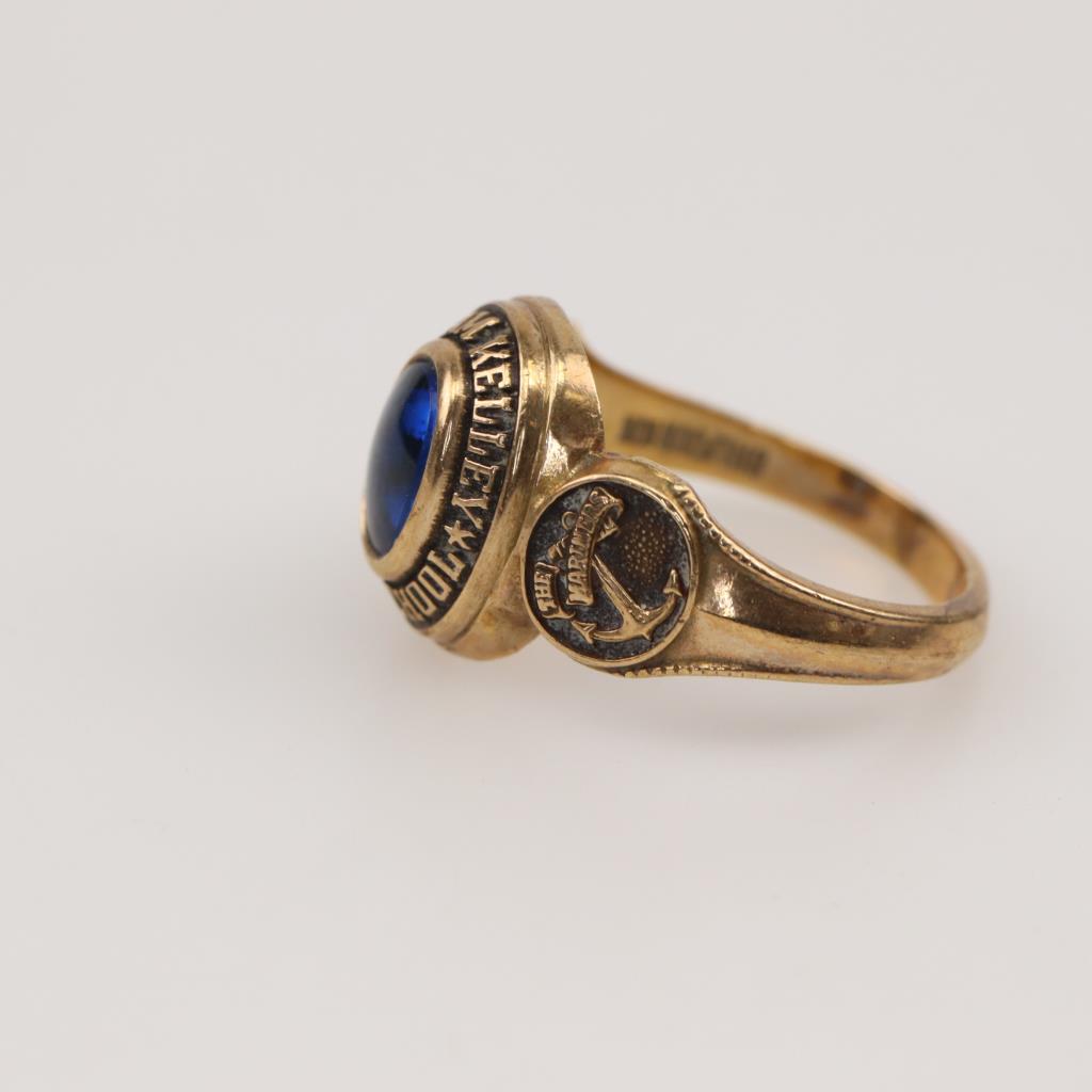 10kt Gold Blue Spinel Class Ring | Property Room