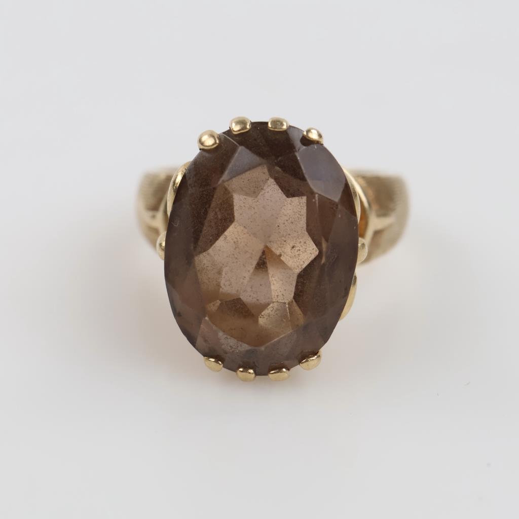 10kt Gold Brown Stone Ring