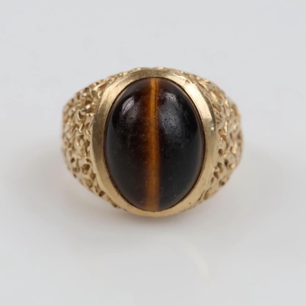 10kt Gold Brown Stone Ring