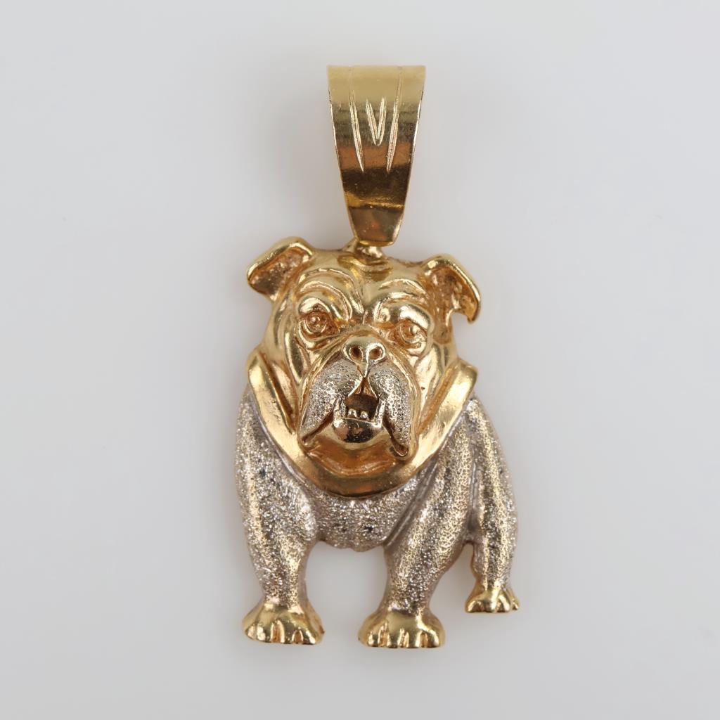 10kt Gold BullDog Pendant