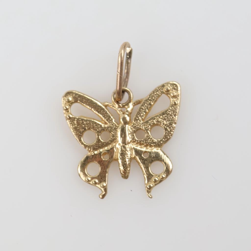10kt Gold Butterfly Pendant
