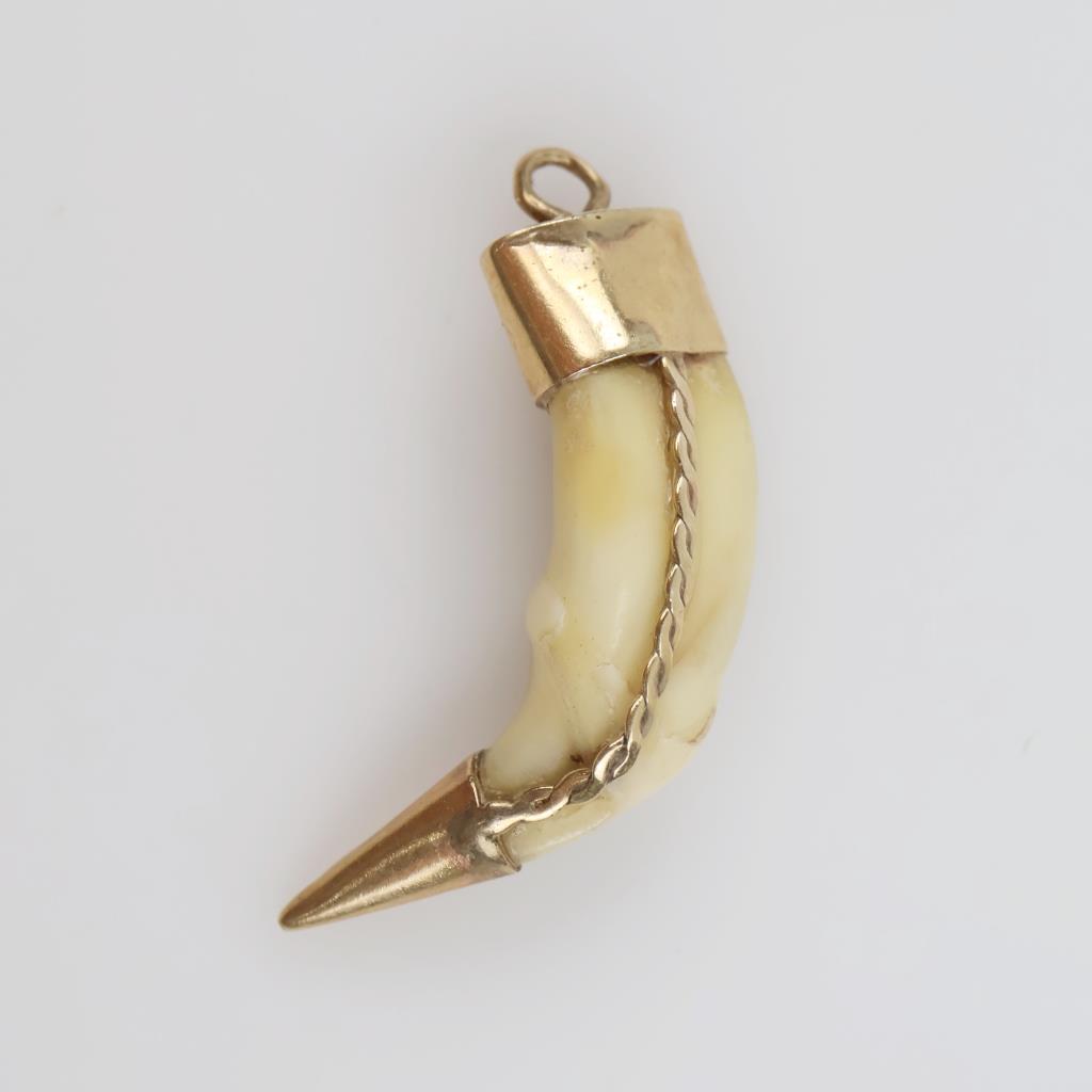 10kt Gold Claw Pendant