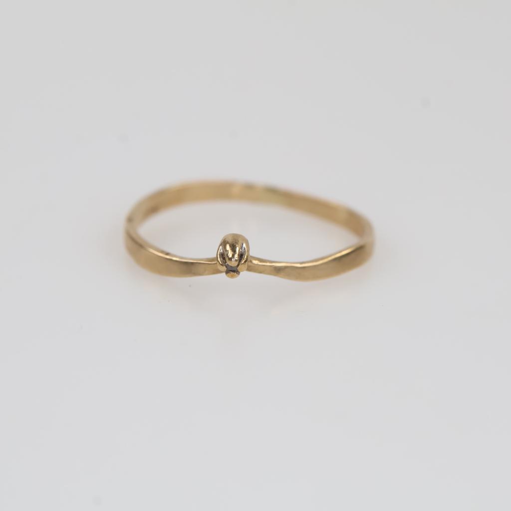 10kt Gold Clear Stone Ring