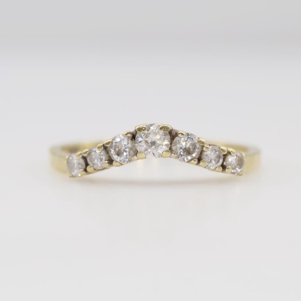 10kt Gold Clear Stone Ring