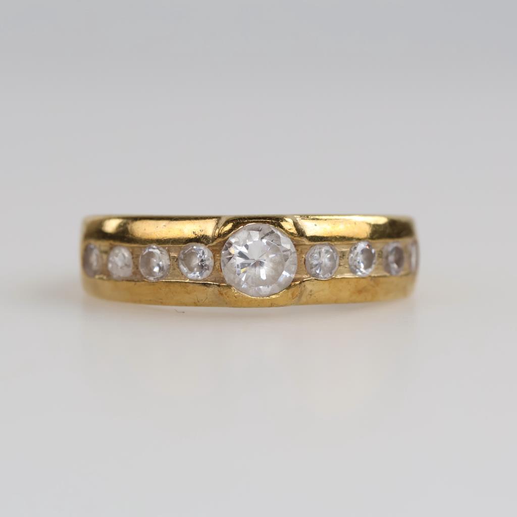 10kt Gold Clear Stone Ring