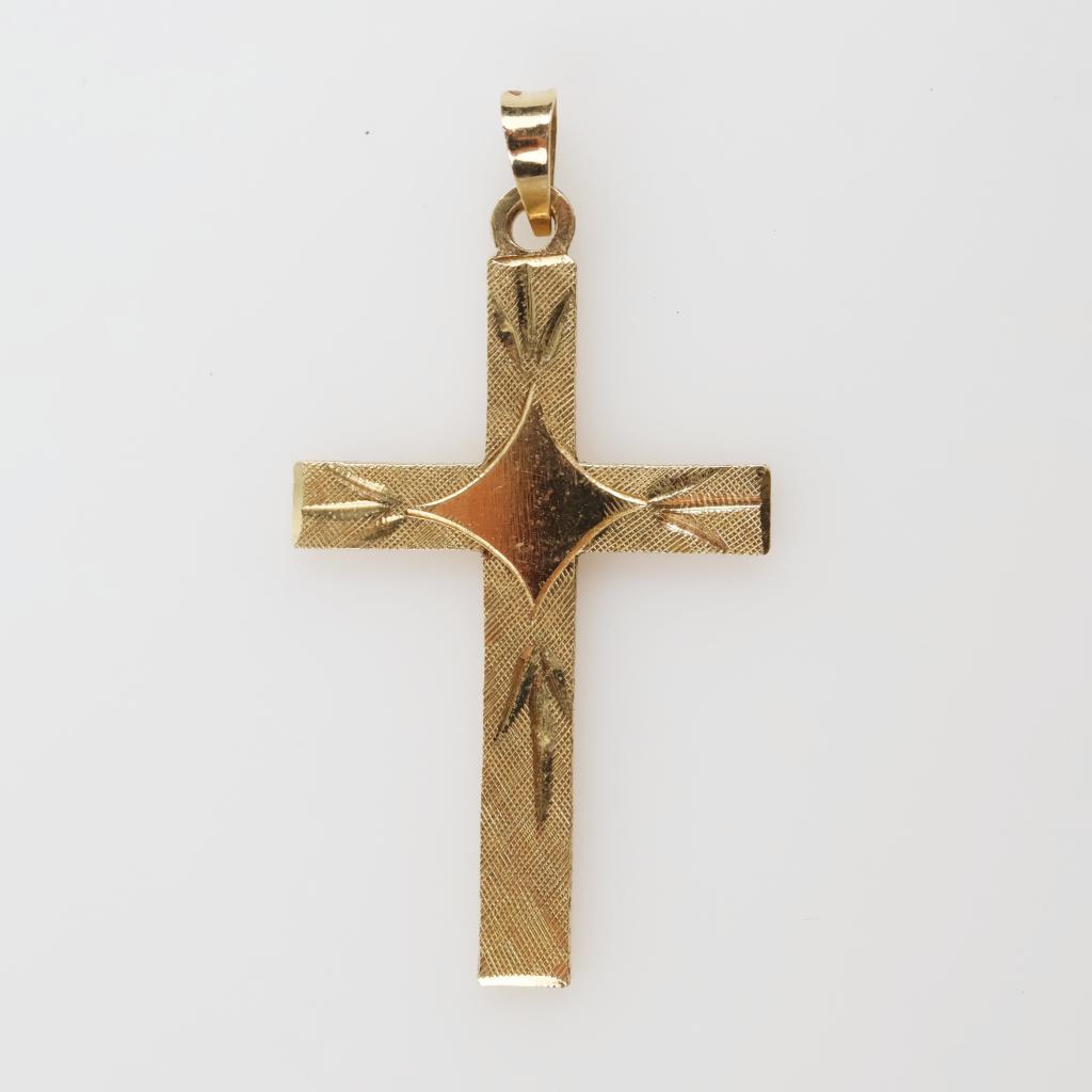 10kt Gold Cross Pendant